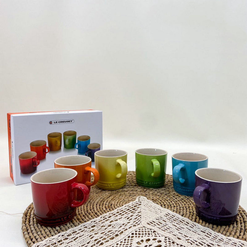 Rainbow Bowl Six-Piece Enamel Cute Ceramic Rice Bowl