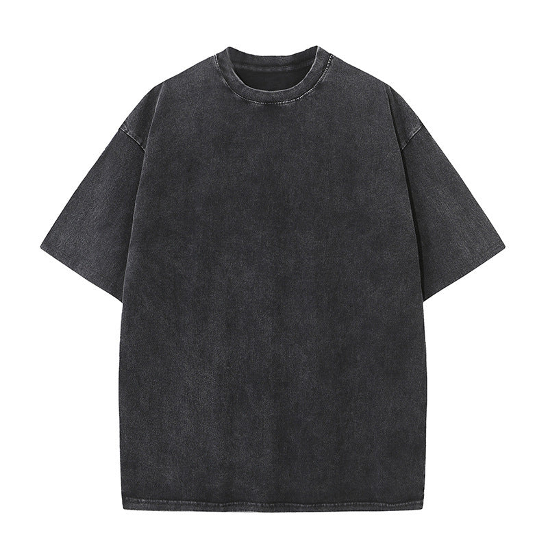 Made Old Short Sleeve Men's Cotton Off Shoulder Tide Crewneck T-shirt