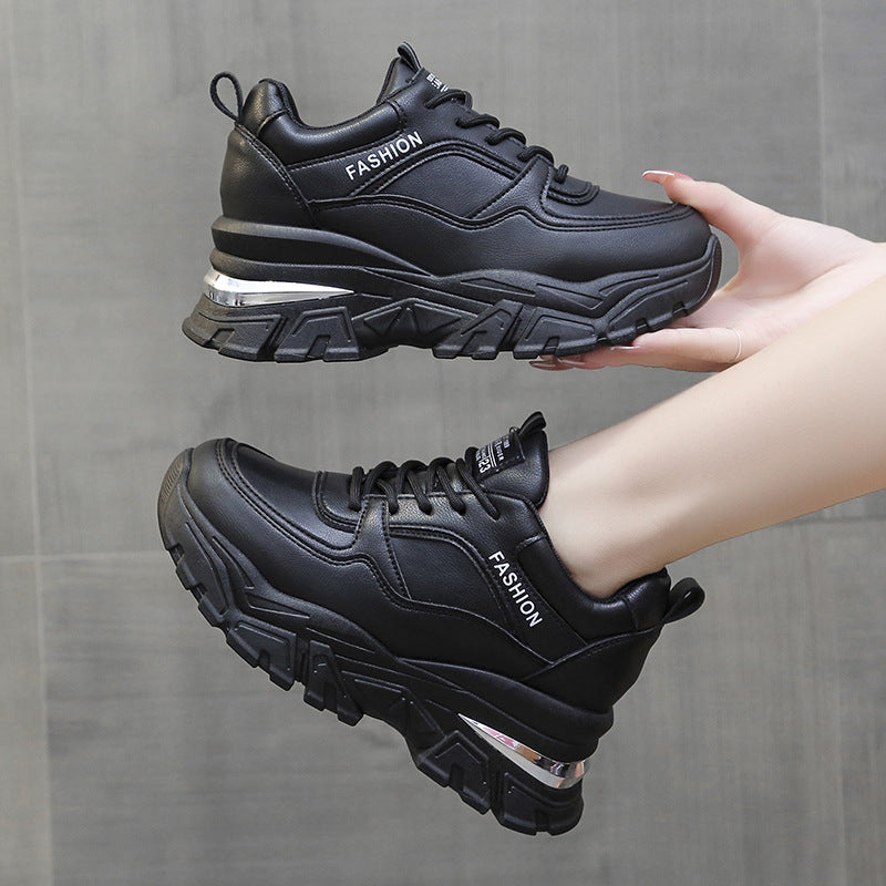 Women's Winter Fleece Thick Bottom Leisure Sports Inner Height Increasing Shoes