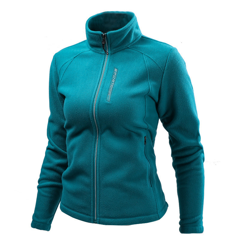 Warm Custom Cardigan Outdoor Polar Fleece Jacket
