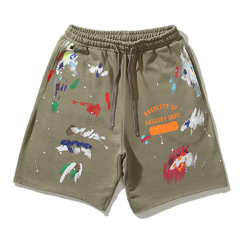 American High Street Retro Loose Casual Five-point Pants