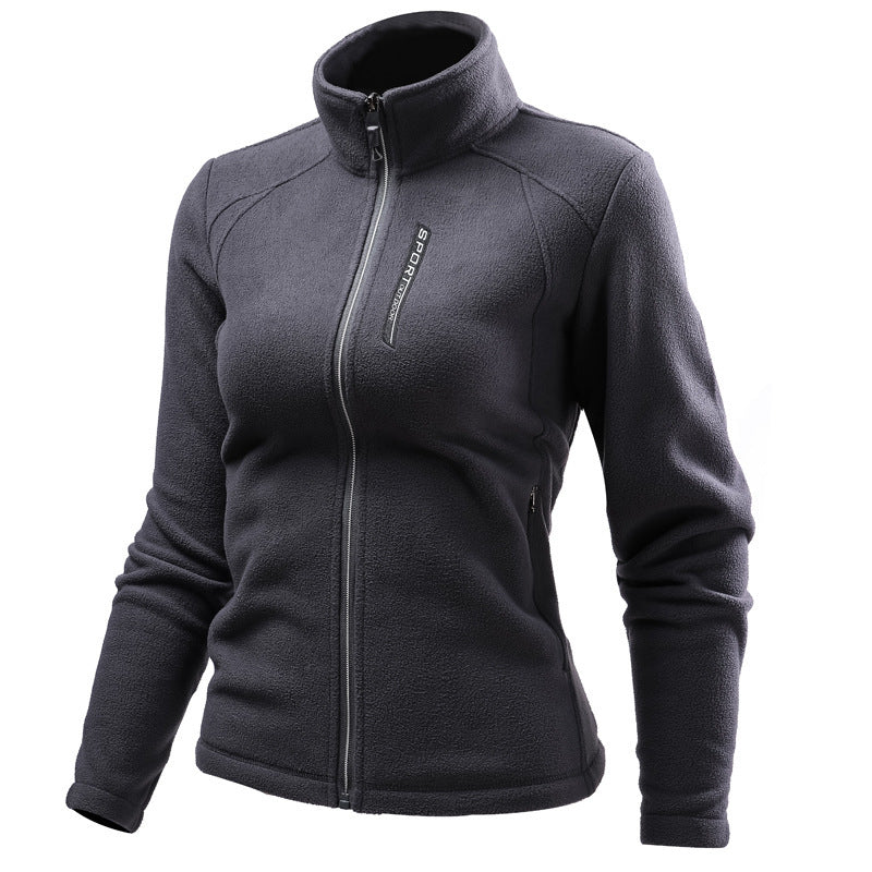 Warm Custom Cardigan Outdoor Polar Fleece Jacket