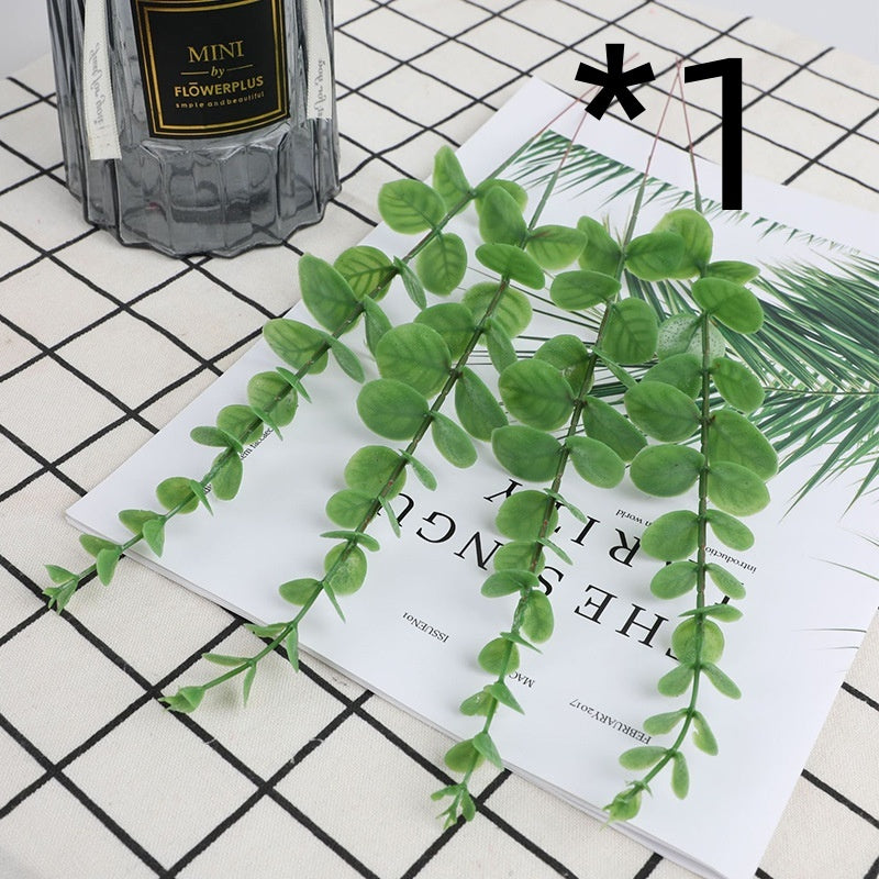 Golden Eucalyptus Eucalyptus Leaves Fake Leaf Stem Autumn Decorative Plant