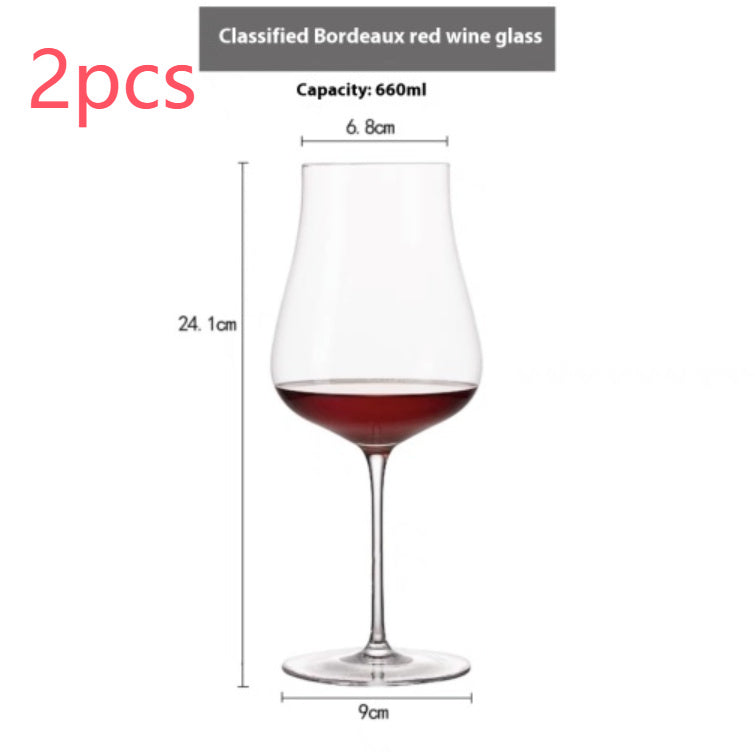 Yunya Bordeaux Wine Glass Ultra-thin Thin Rod Handmade Goblet