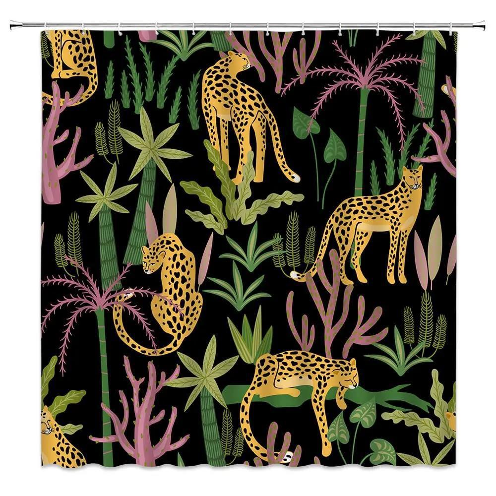Modern Aesthetic Tropical Bohemian Cheetah Bath
