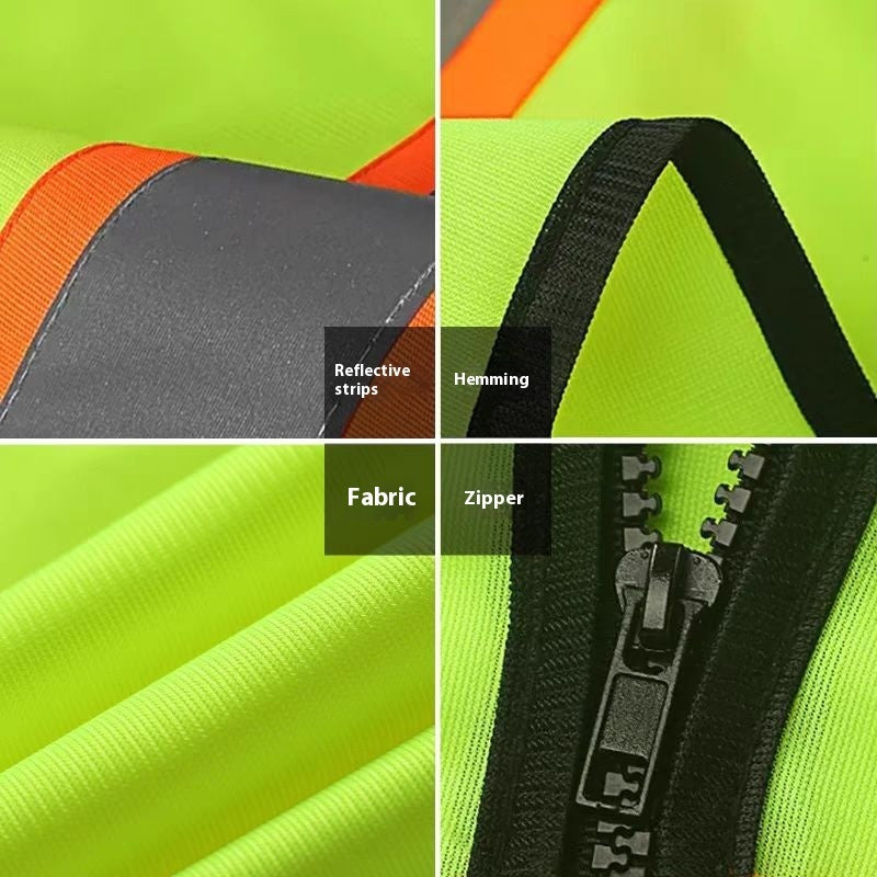 Reflective Vest Multi-pocket Building Construction Traffic Fluorescent Vest