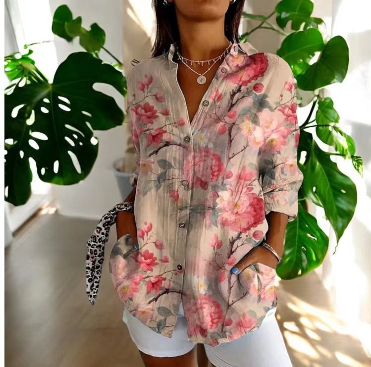 Women's Long Small Floral Print