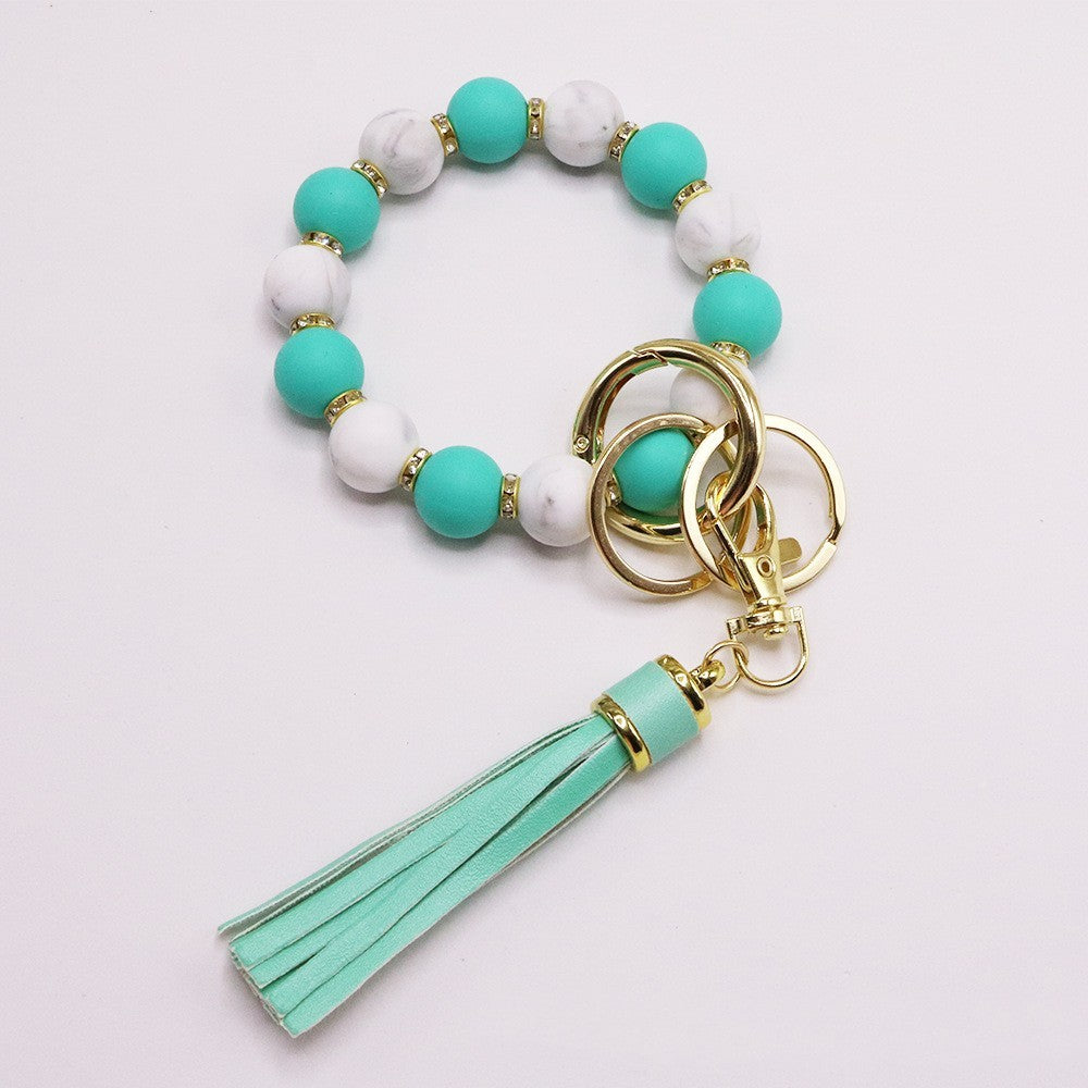 Silicone Beads Key Pendants Bracelet