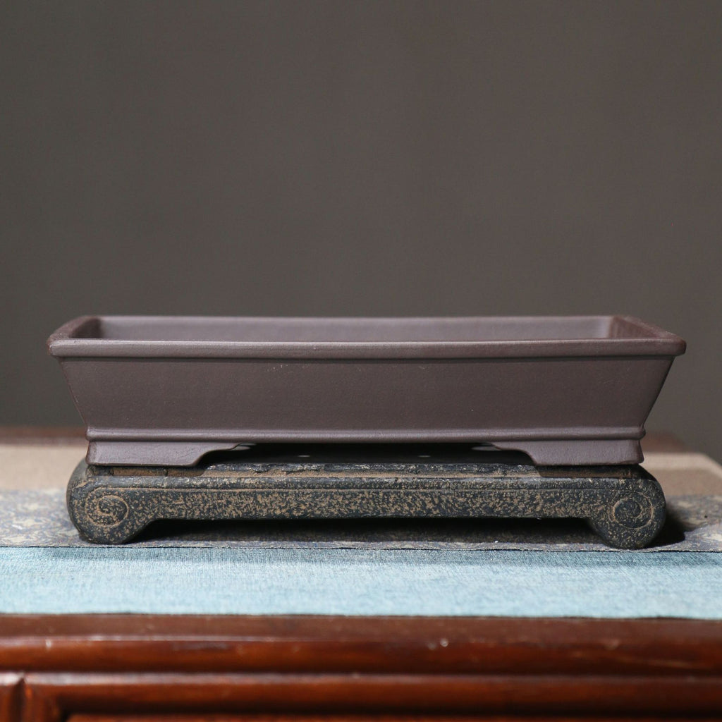 Purple Sand Flower Pot Rectangular Shallow Basin Square Bonsai Basin