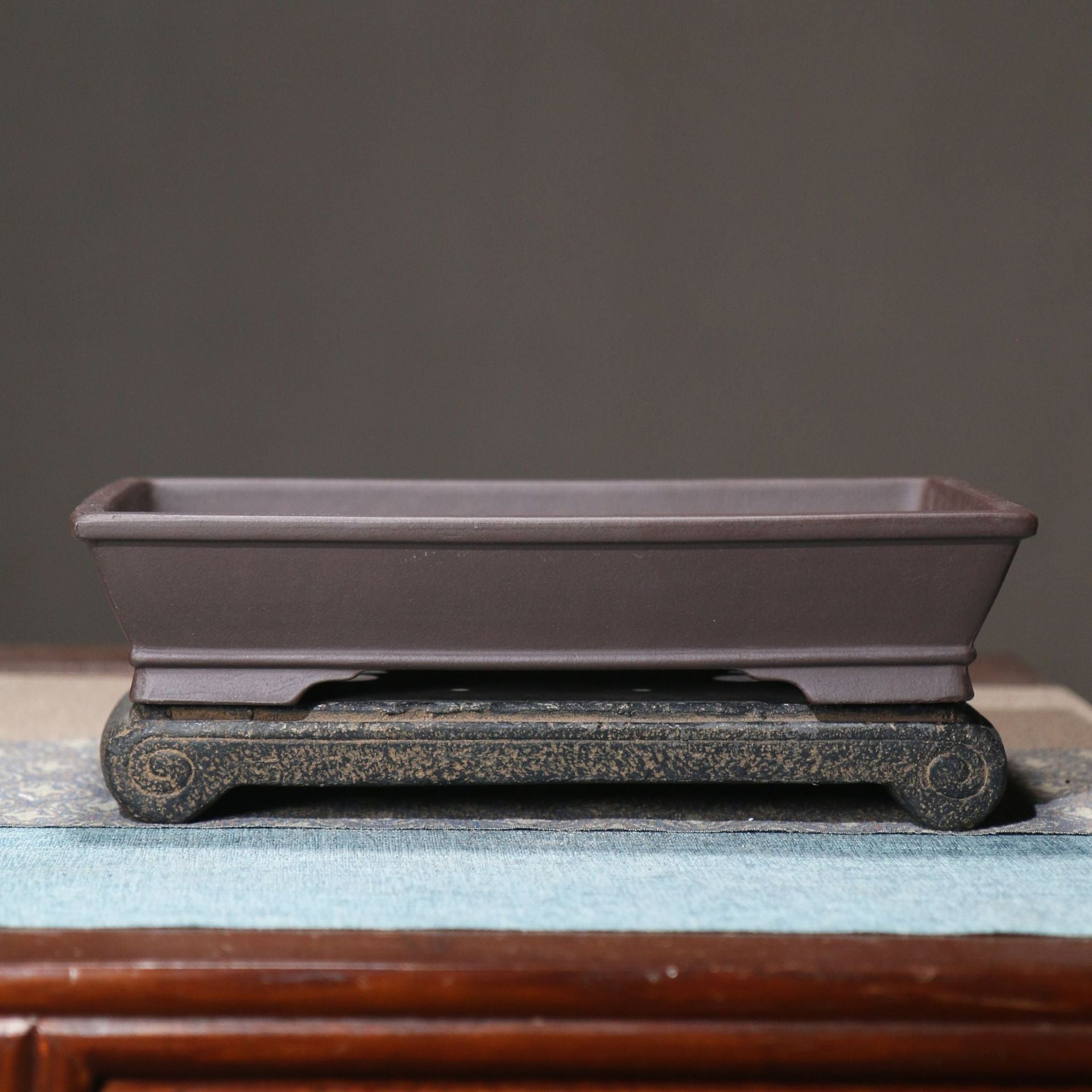 Purple Sand Flower Pot Rectangular Shallow Basin Square Bonsai Basin