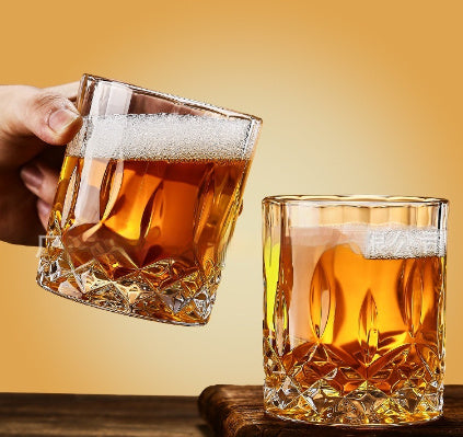 High-grade Carved Crystal Glass Thickening Cup