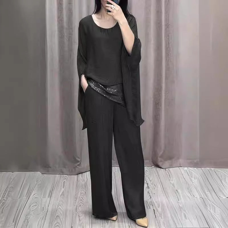 Shoulder Short-sleeved Trousers Casual Suit