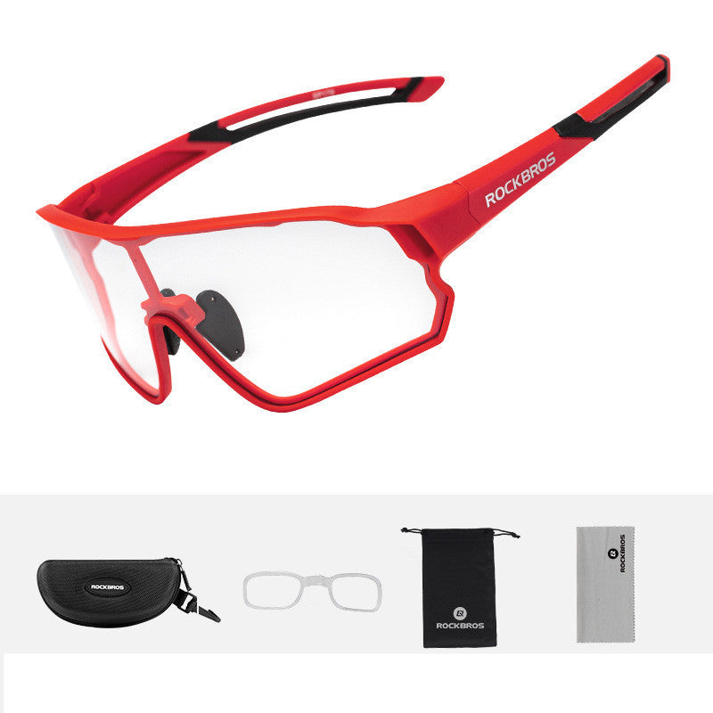 New Cycling Glasses Polarized Color Changing Windproof Myopia Running Sports