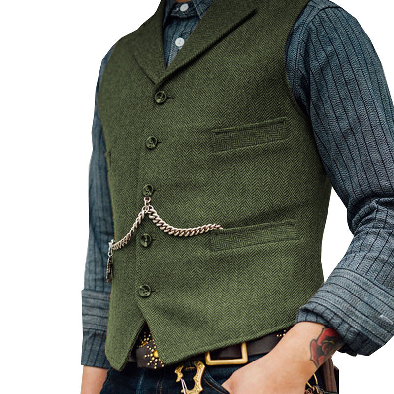 New Men's Groom Slim Casual Suit Vest
