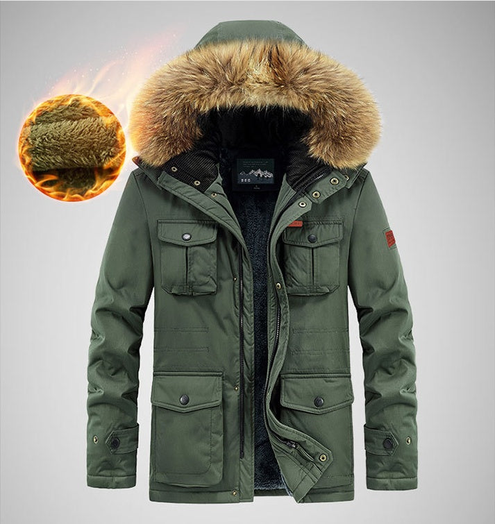 Loose Plus Size Multi Pocket Quilted Jacket