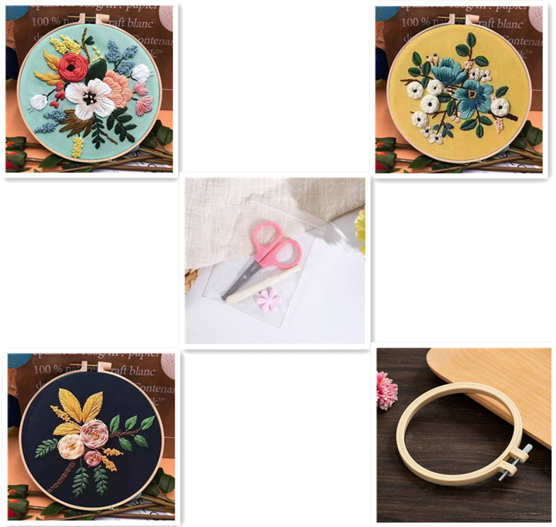 European Style Three-dimensional Fabric Embroidery Material Bag