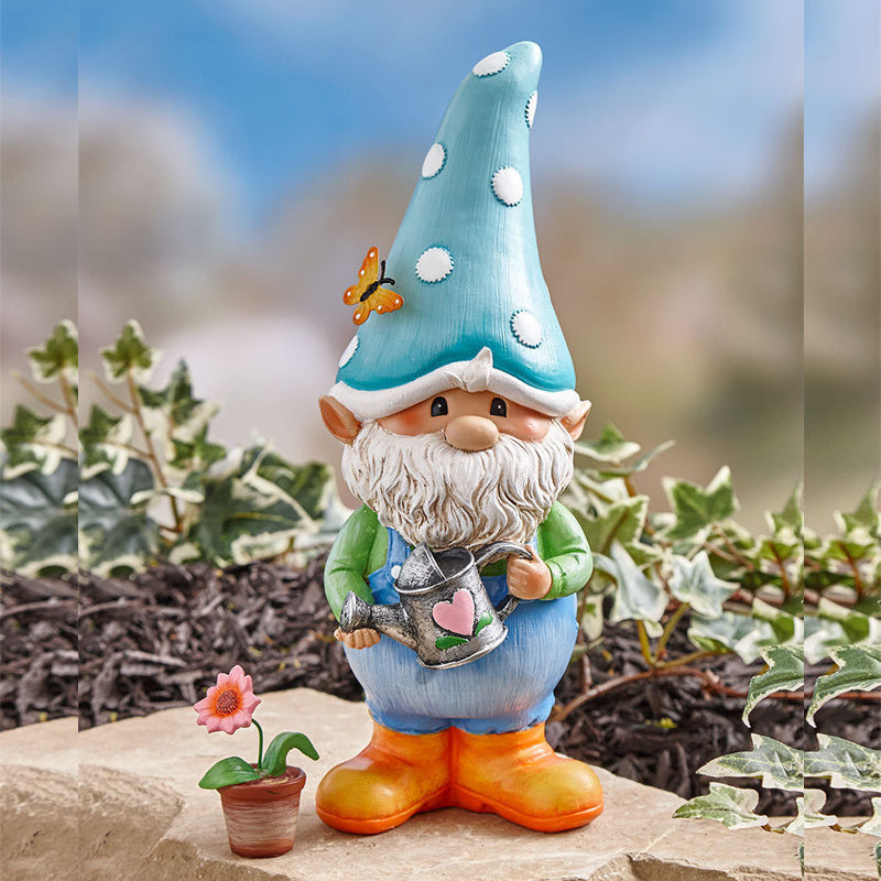 Garden Gnome Friend Watering Flower Statue Decoration Ornaments Resin Crafts