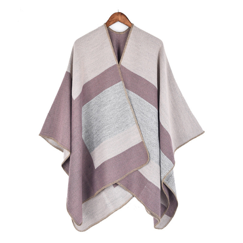 Women's Jacquard Silver Silk Shawl