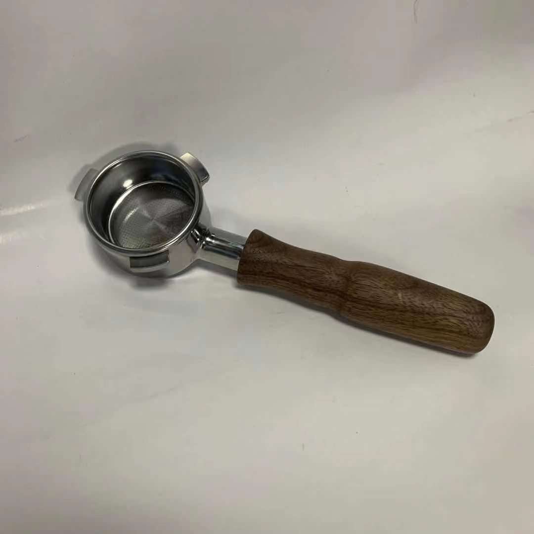 54mm Handle Walnut Coffee Handle Bottomless Stainless Steel