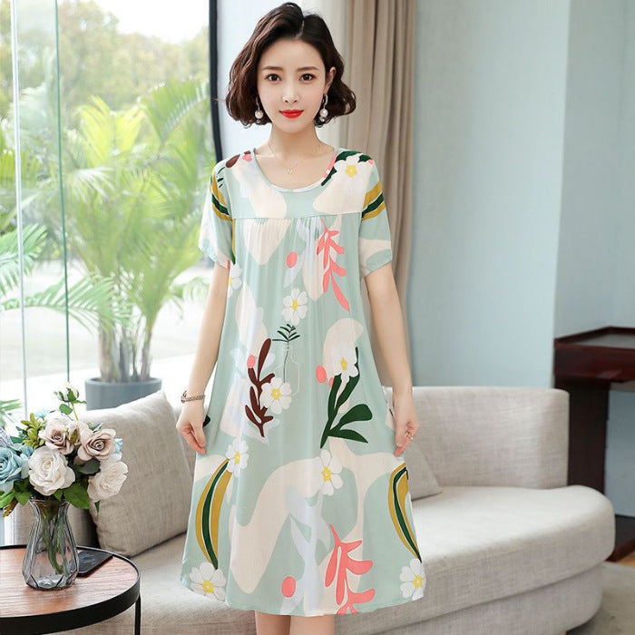 Summer Pajamas Plant Flower Dress