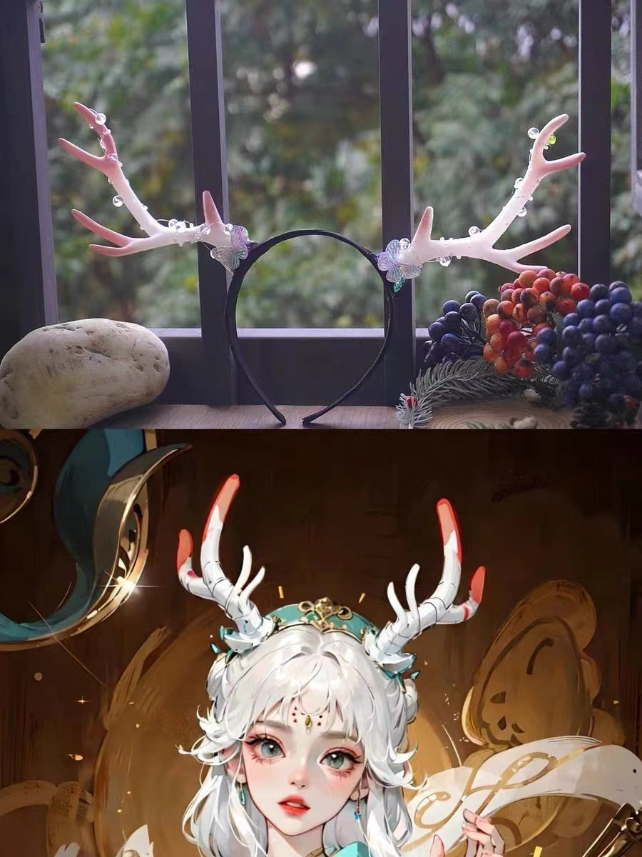 Antlers Christmas Headdress Hairpin Female