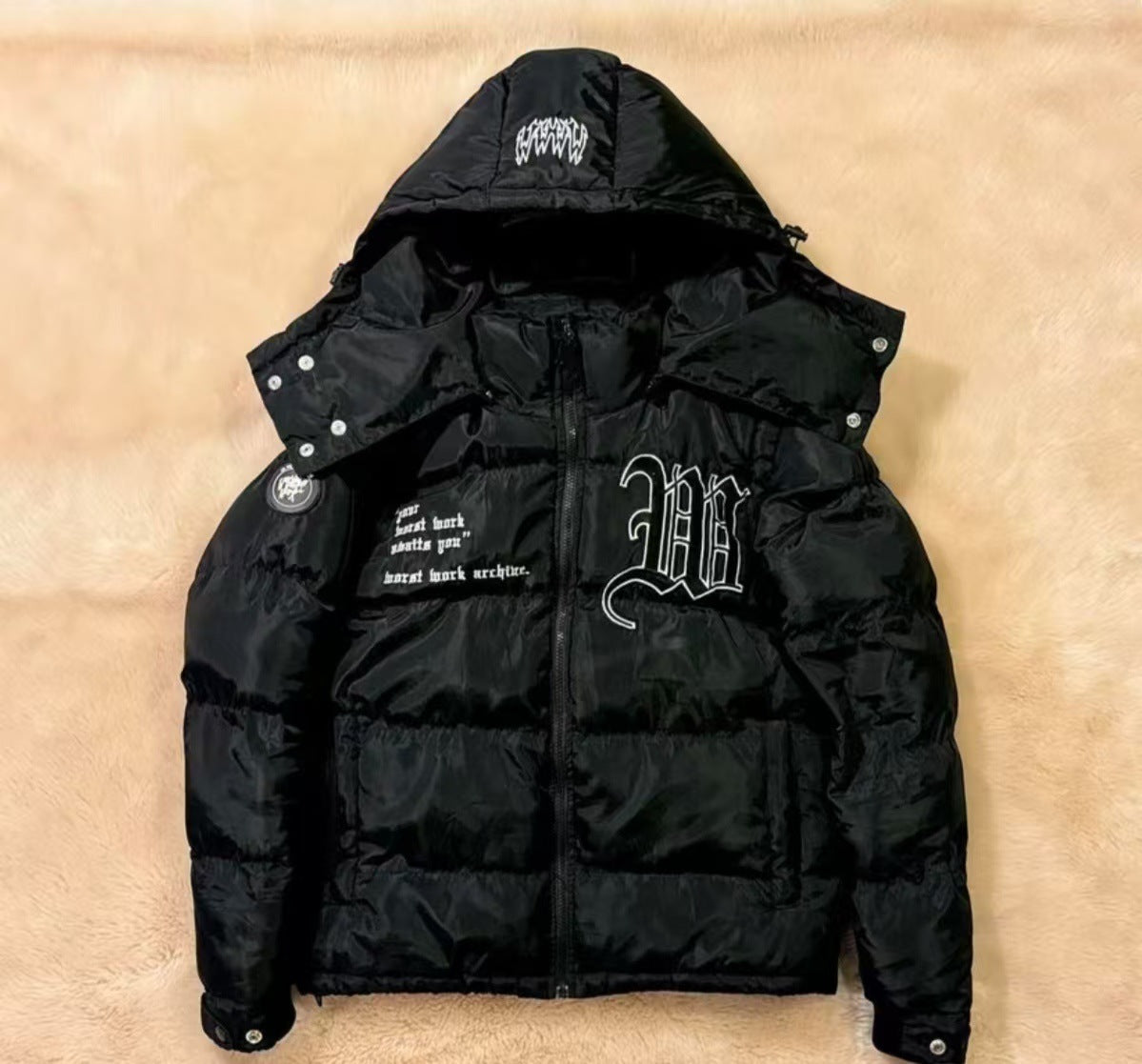 Winter Hooded Cotton-padded Cardigan Jacket