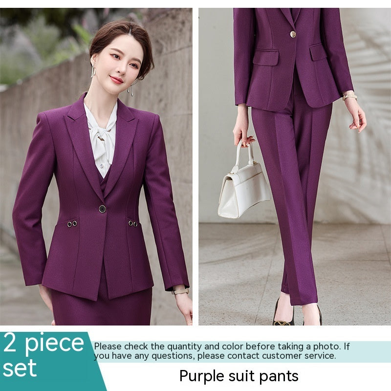 Women's Professional Fashion Casual Suit Pants Set