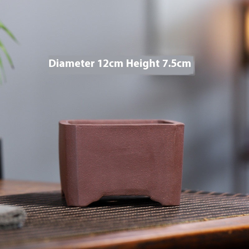 Yixing Purple Sand Small Flower Pot Stoneware Breathable