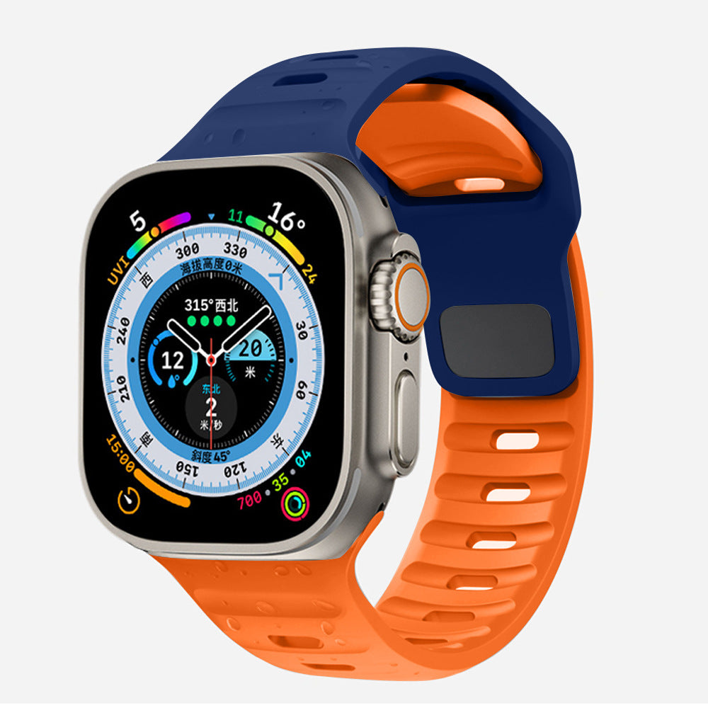 Suitable For Watch Ultra Watch Band Iwatch9 Solid Color Snap Button