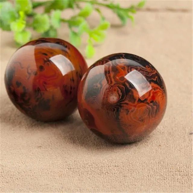 Sardonyx Agate Fitness Ball Riverstones Agate Rough Stone