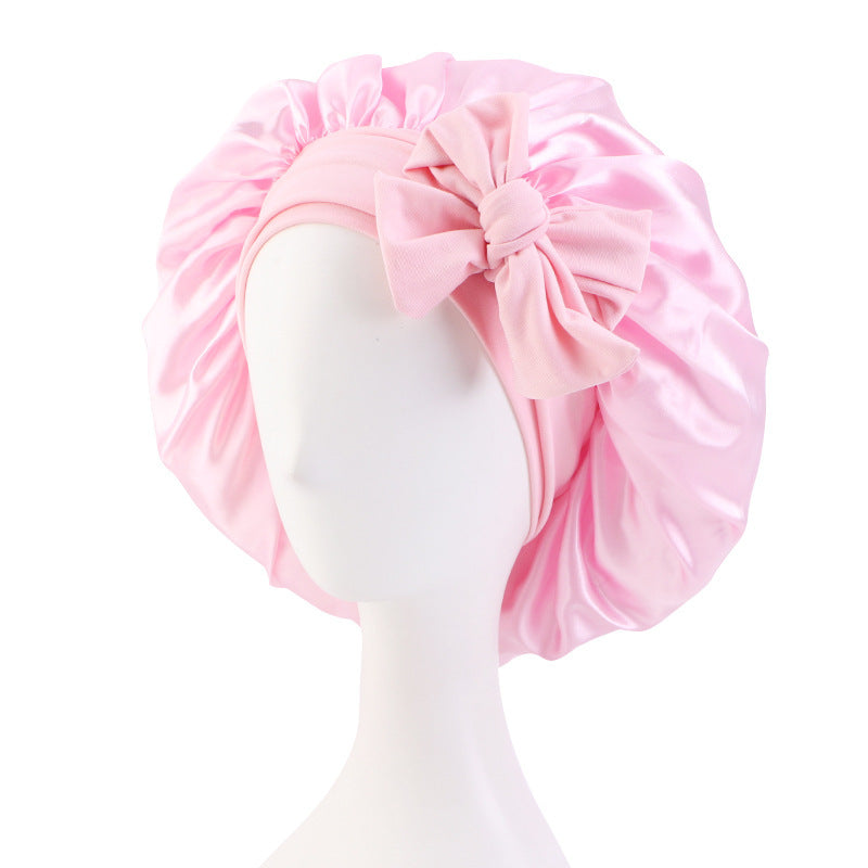 Solid Color Simulation Silk Elastic Ribbon Colored Ding Round Hat