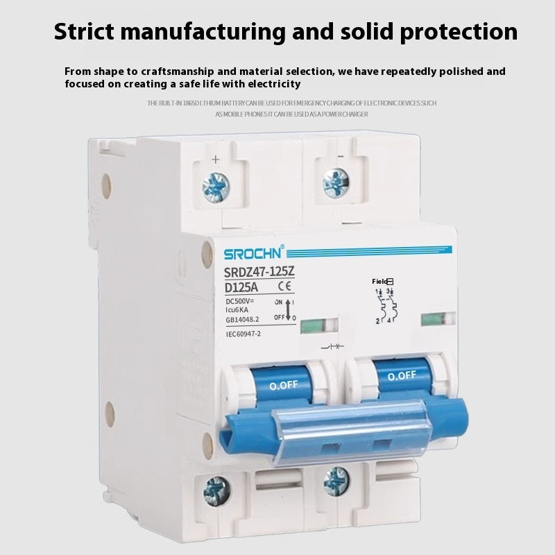 Photovoltaic Direct Current Breakers 2 P100A125A Total Open