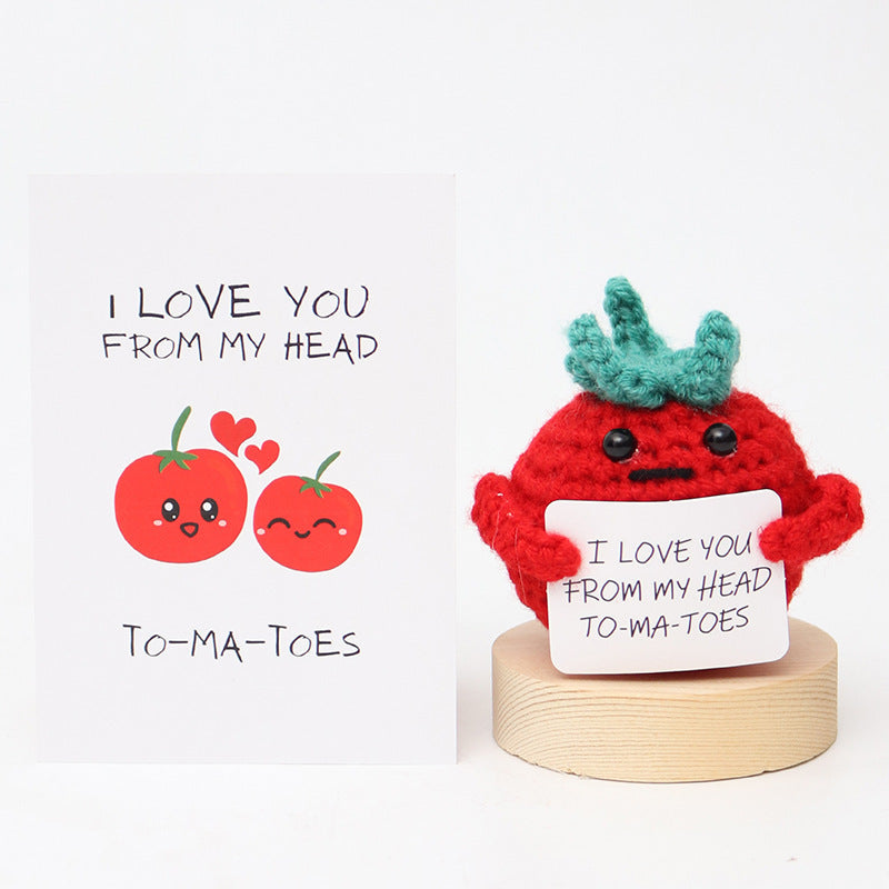 Wool Crocheted Positive Energy Potato Facial Expression Package Wool Fruit