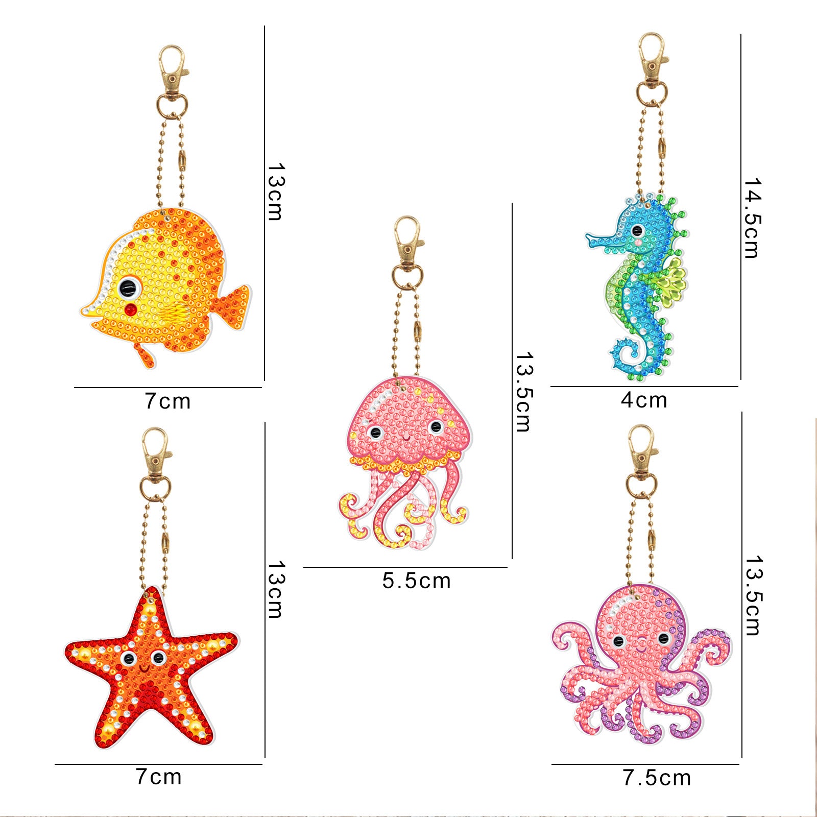 Diamond Painting Keychain Creative Children Cartoon Decorative Pendant