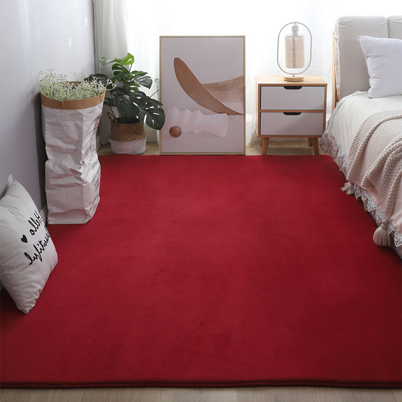 Short Wool Carpet Bedroom Bedside Blanket Floor Mat Mattress Children Crawling Floor Mat