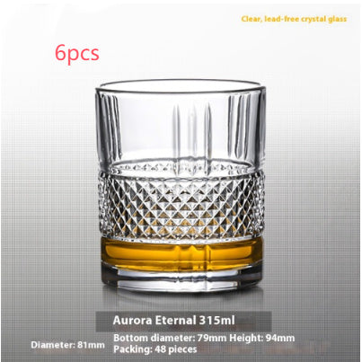 Whiskey Shot  Crystal Beer Glass Whiskey Glass Thickened Wine Glass Gift Set Wholesale