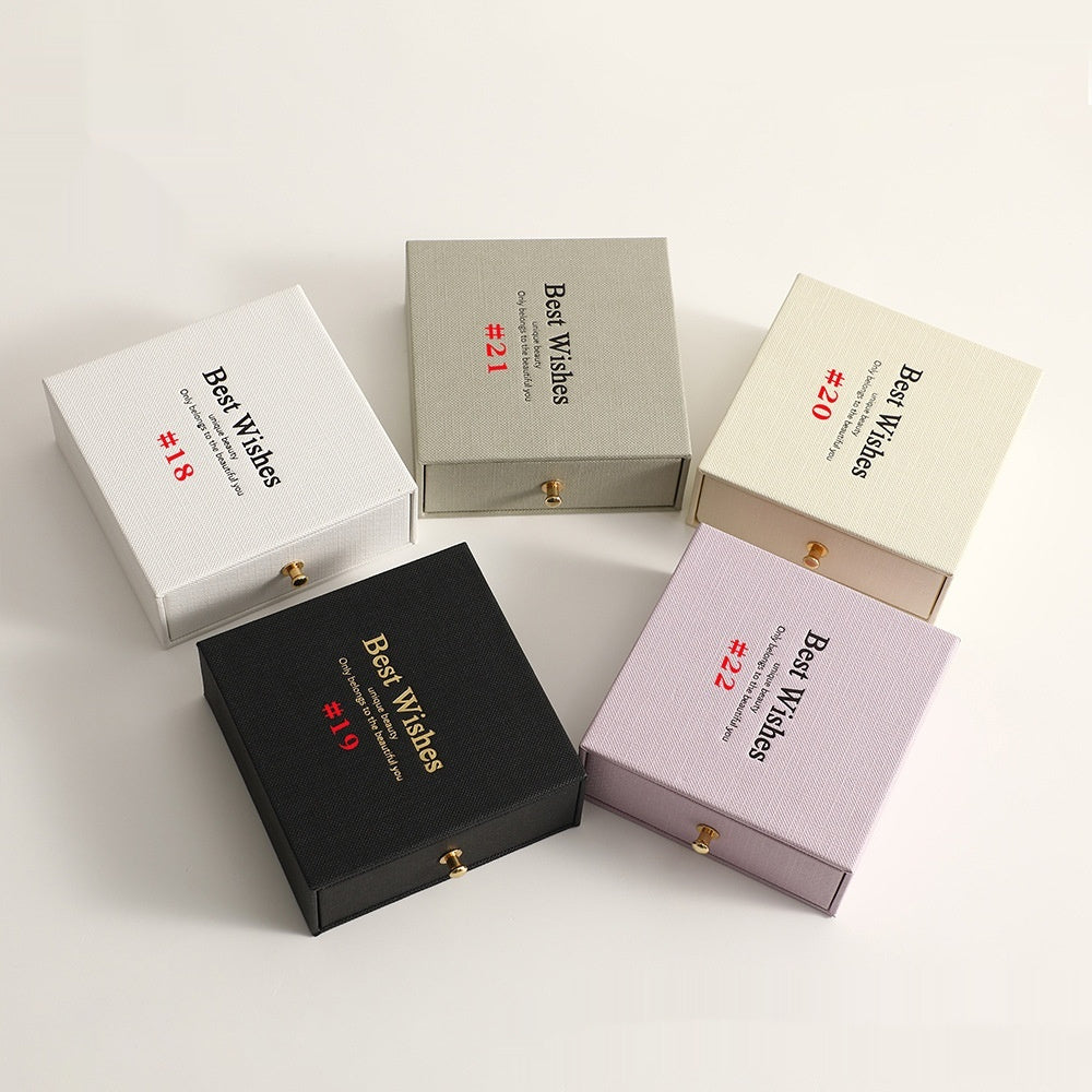 Lotus Pattern Drawer Jewelry Box Necklace Jewelry