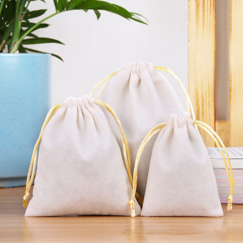 Flannel Bag Jewelry Packaging Drawstring Drawstring Pocket