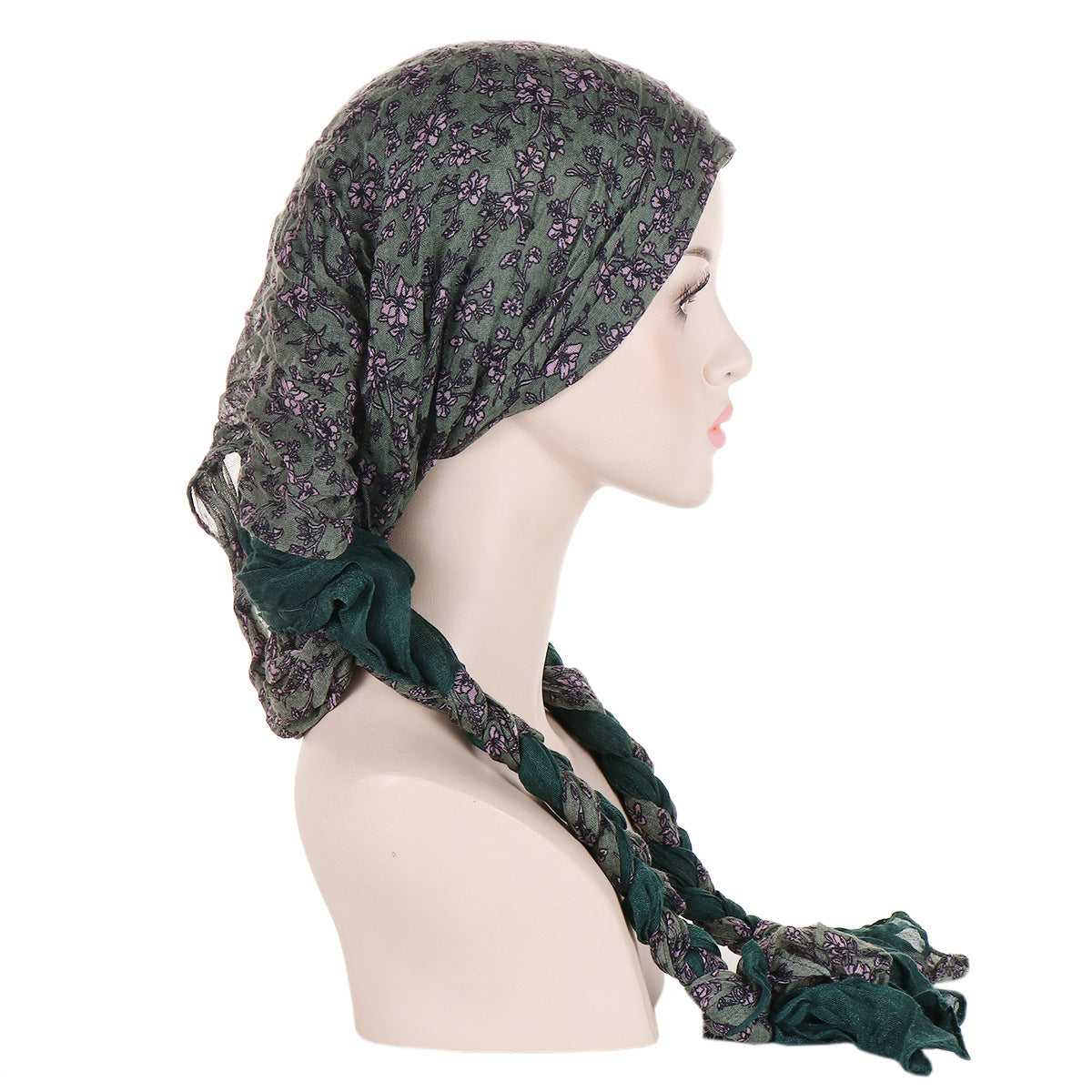 Tam-o'-shanter Hand-woven Braid Bandana Scarf Female Cap