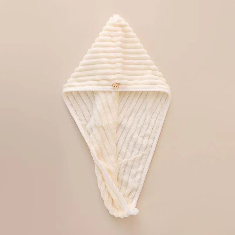 Wave Pattern Hair-drying Cap Towel Thick Soft And Strong
