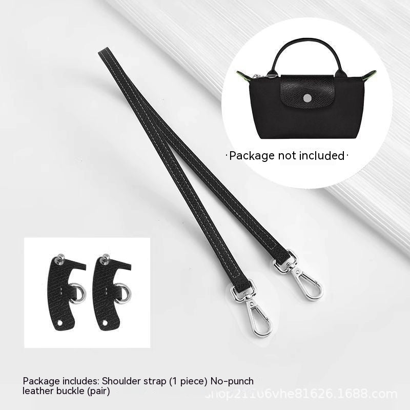 Wide Shoulder Strap Punch-free Leather Ring Transformation Crossbody Hardware Accessories