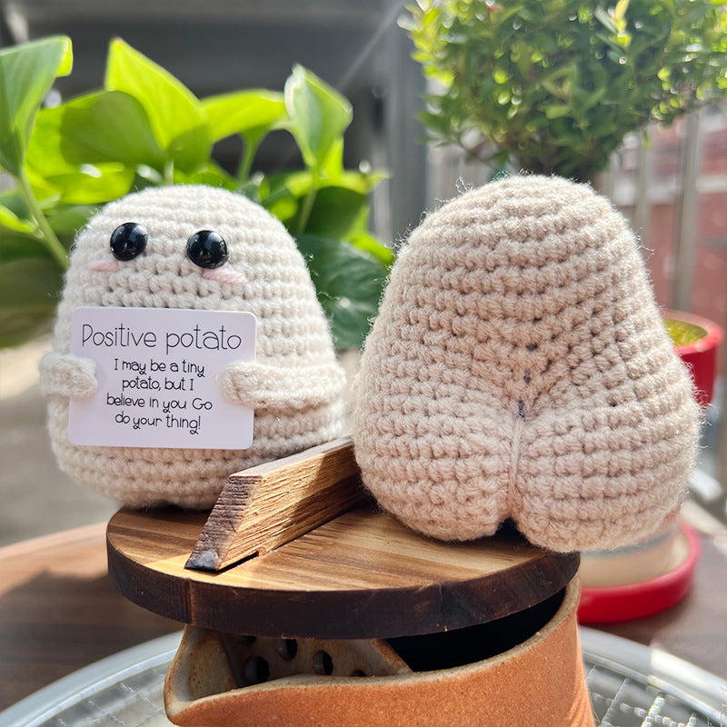 New Cute Positive Energy Emotional Cucumber Pickle Doll Knitting