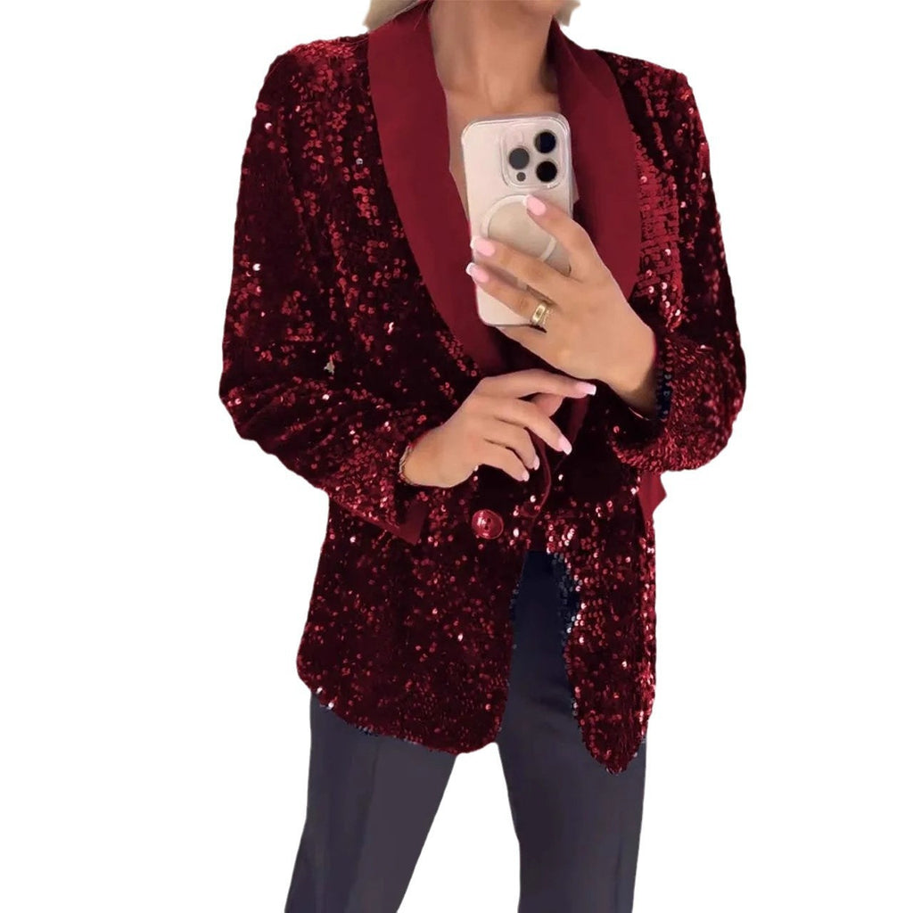 Autumn And Winter Leisure Fashionable Sequins Jacket