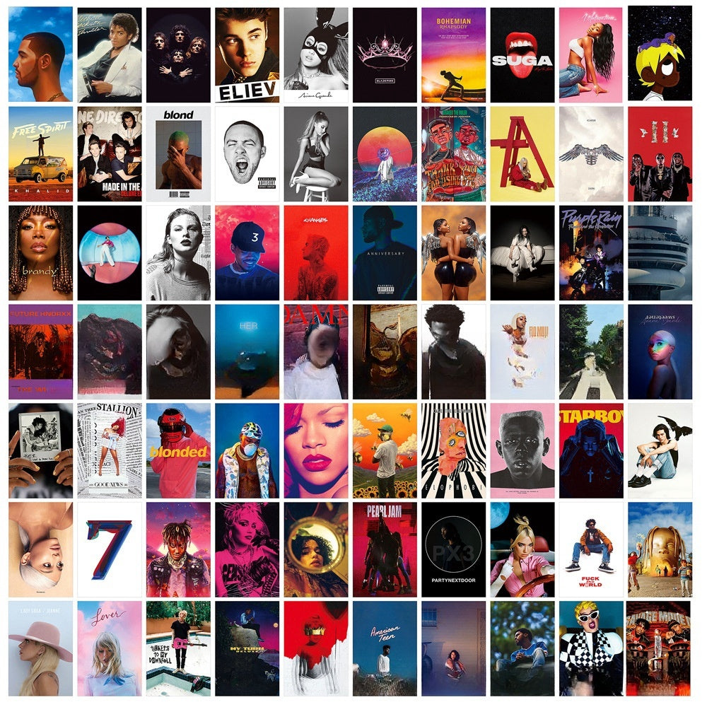 70 Sheets Poster Postcard Poster Decoration Painting