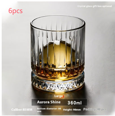 Whiskey Shot  Crystal Beer Glass Whiskey Glass Thickened Wine Glass Gift Set Wholesale
