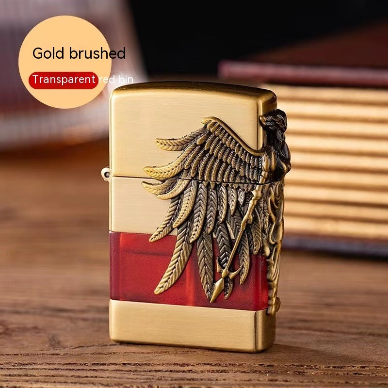 Transparent Warehouse Net Red Grinding Wheel Retro Gas Lighter