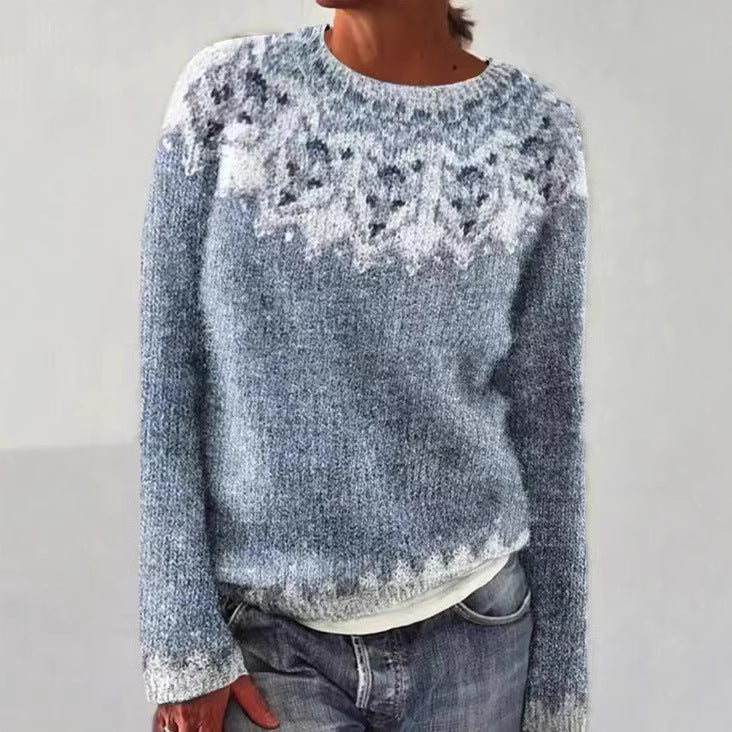 Hot Sale Round Neck Loose And Stylish Long Sleeves Sweater