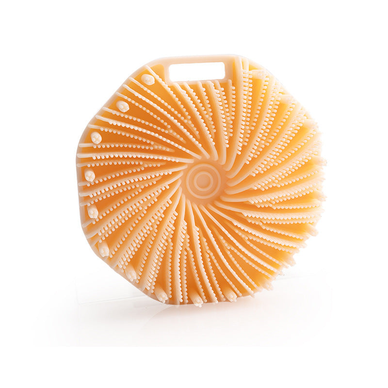 New Polygon Silicone Brush Portable Massage Shower