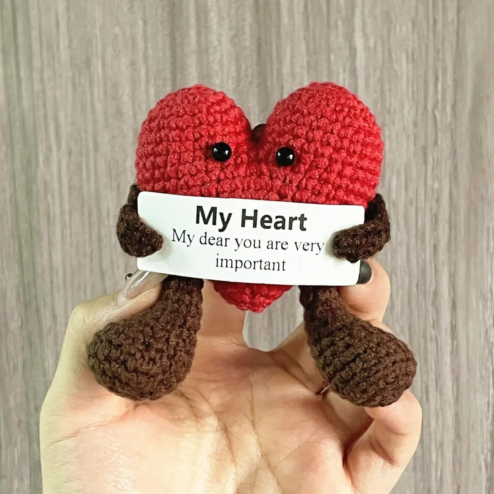 Wool Valentine's Day Love Funny Expression Bag Cute Crocheted Hanging Buckle Decoration Cute Doll