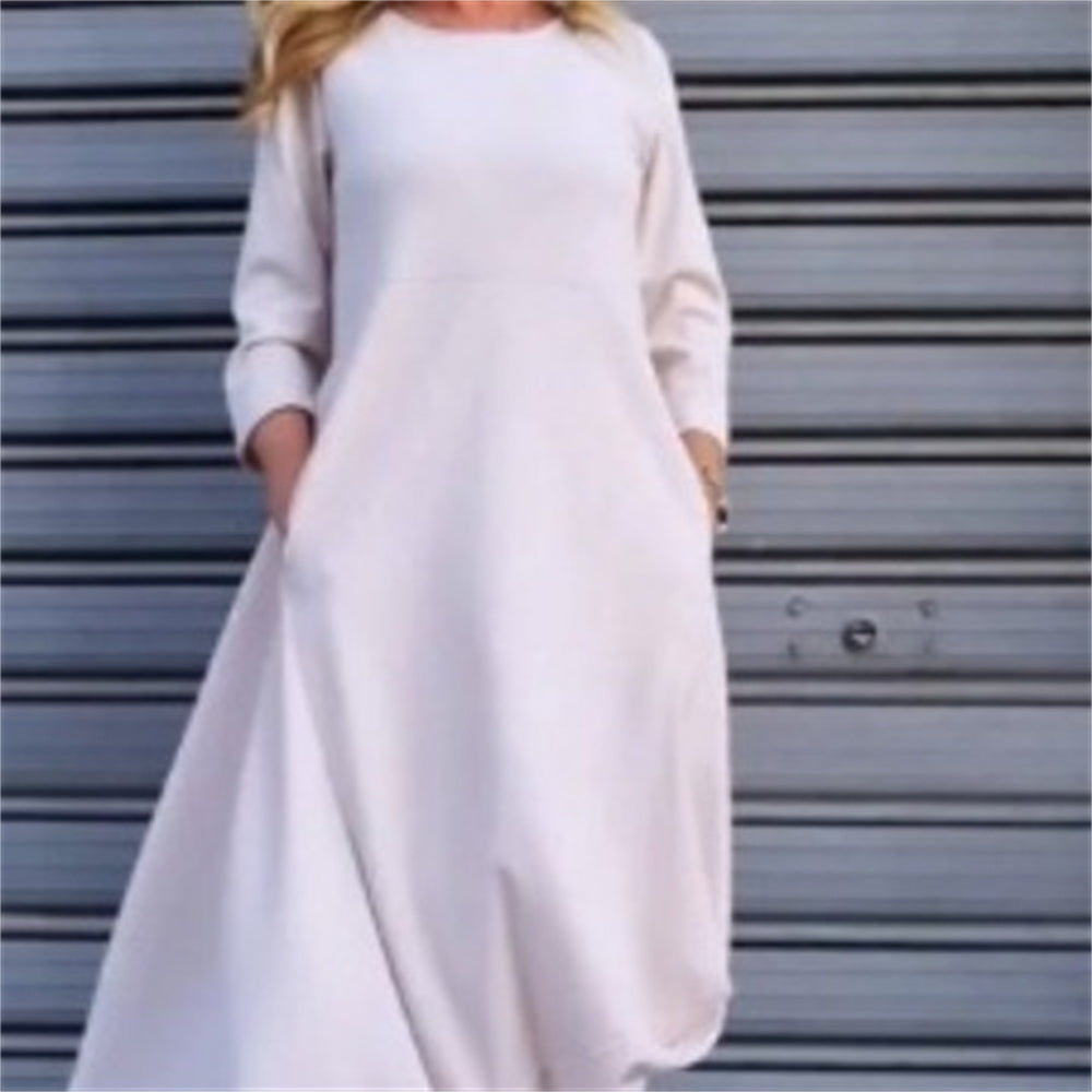 Women's Fashion Loose Casual Cotton And Linen Dress